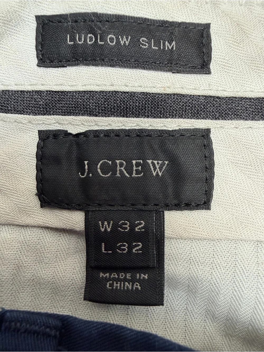 J.Crew Ludlow Slim Men’s Navy Cotton Dress Pants Chinos 32x32 Tailored Classic